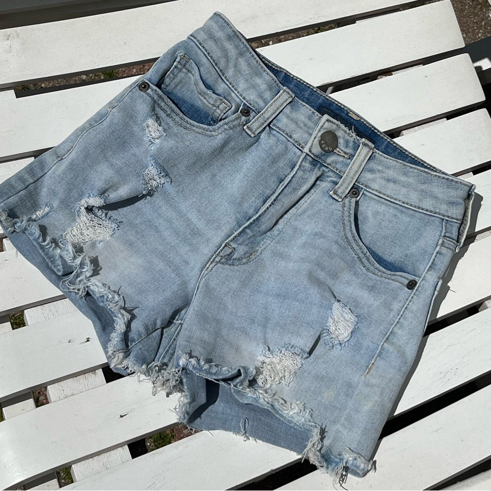 ☀️Aeropostale Super High Rise Jean Shorts Size 000